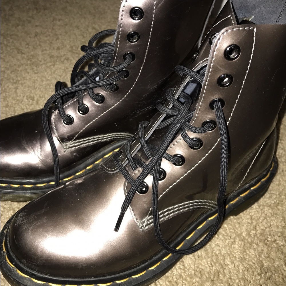 Metallic Silver Dr Martens